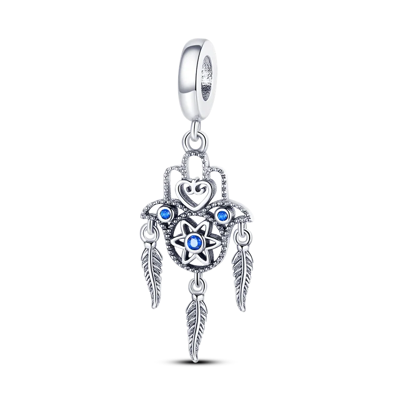 Inlaid Zircon Charm Beads 925 Sterling Silver Color Love Heart Snake Dangle Fit Original Bangle Bracelet Charms Pendant Jewelry