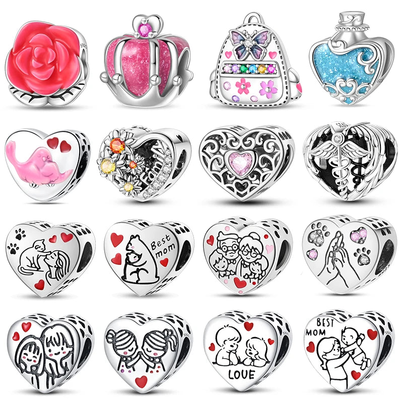 stylish sterling silver bracelet charms