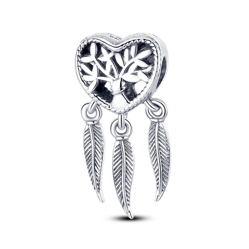 Inlaid Zircon Charm Beads 925 Sterling Silver Color Love Heart Snake Dangle Fit Original Bangle Bracelet Charms Pendant Jewelry