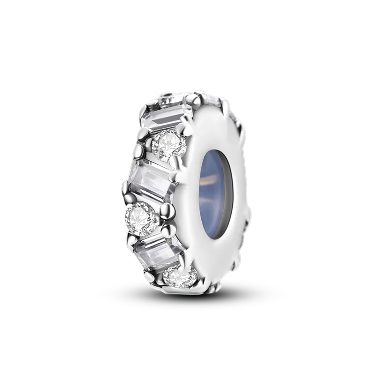 Inlaid Zircon Charm Beads 925 Sterling Silver Color Love Heart Snake Dangle Fit Original Bangle Bracelet Charms Pendant Jewelry