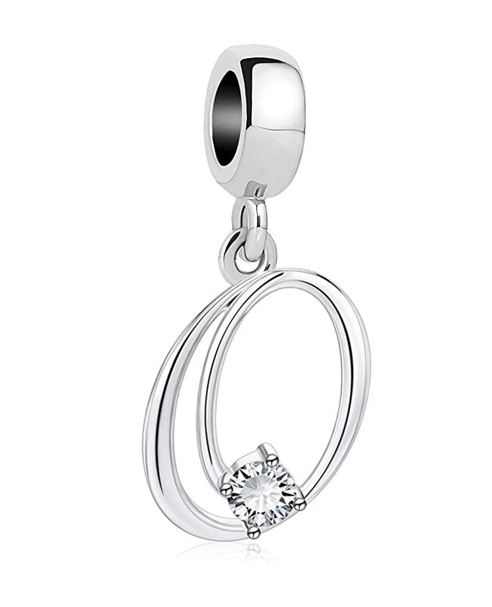 New 925 Fine Sterling Silver Plated Letter A-Z Dangle  Beads Charms Fit Original European Bracelet Making Jewelry For Women