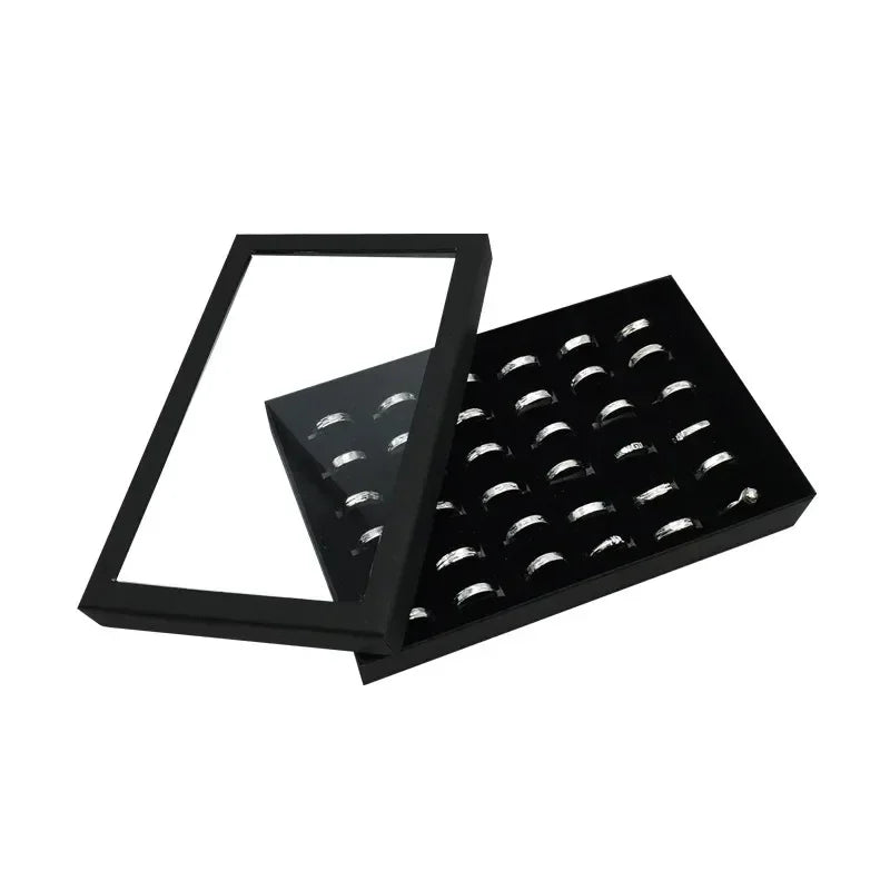Ring storage box display box can effectively store and showcase ring accessories with 36 slots