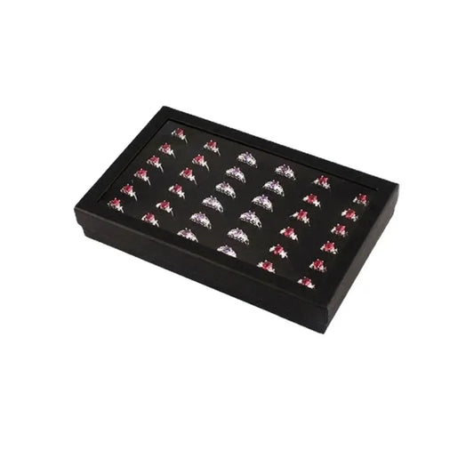 Ring storage box display box can effectively store and showcase ring accessories with 36 slots