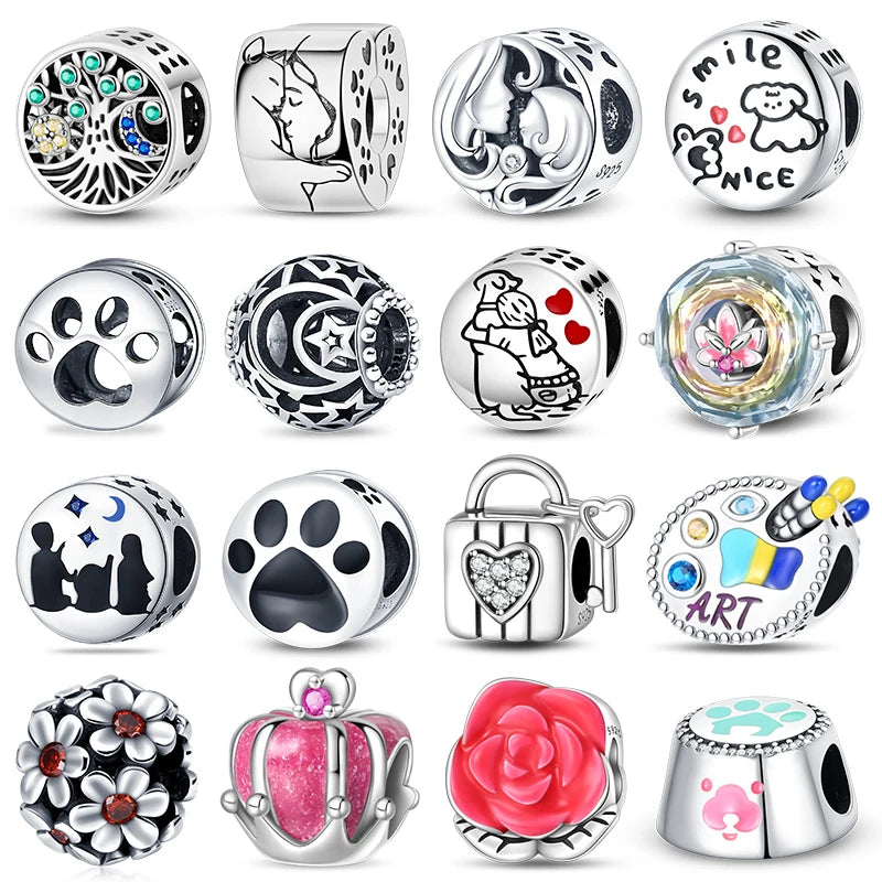 stylish sterling silver bracelet charms