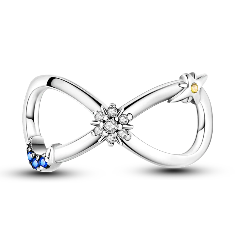 Inlaid Zircon Charm Beads 925 Sterling Silver Color Love Heart Snake Dangle Fit Original Bangle Bracelet Charms Pendant Jewelry