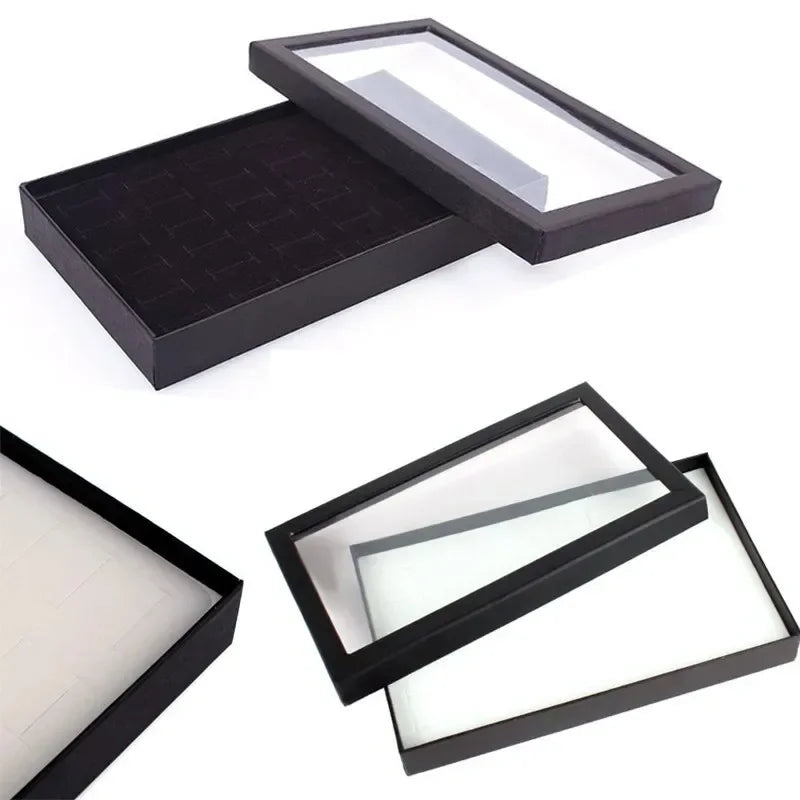 Ring storage box display box can effectively store and showcase ring accessories with 36 slots