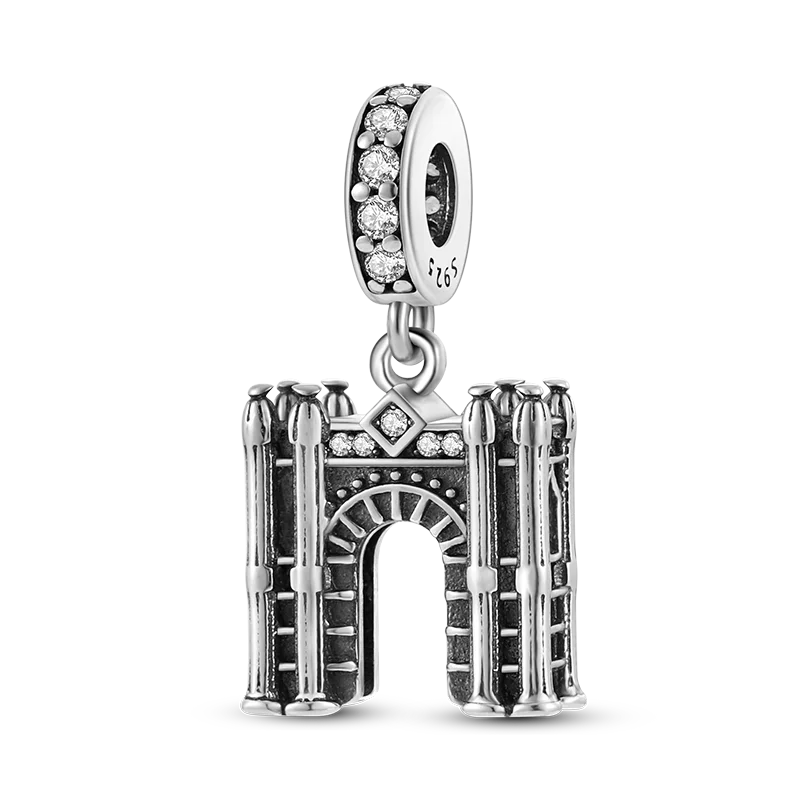 Inlaid Zircon Charm Beads 925 Sterling Silver Color Love Heart Snake Dangle Fit Original Bangle Bracelet Charms Pendant Jewelry