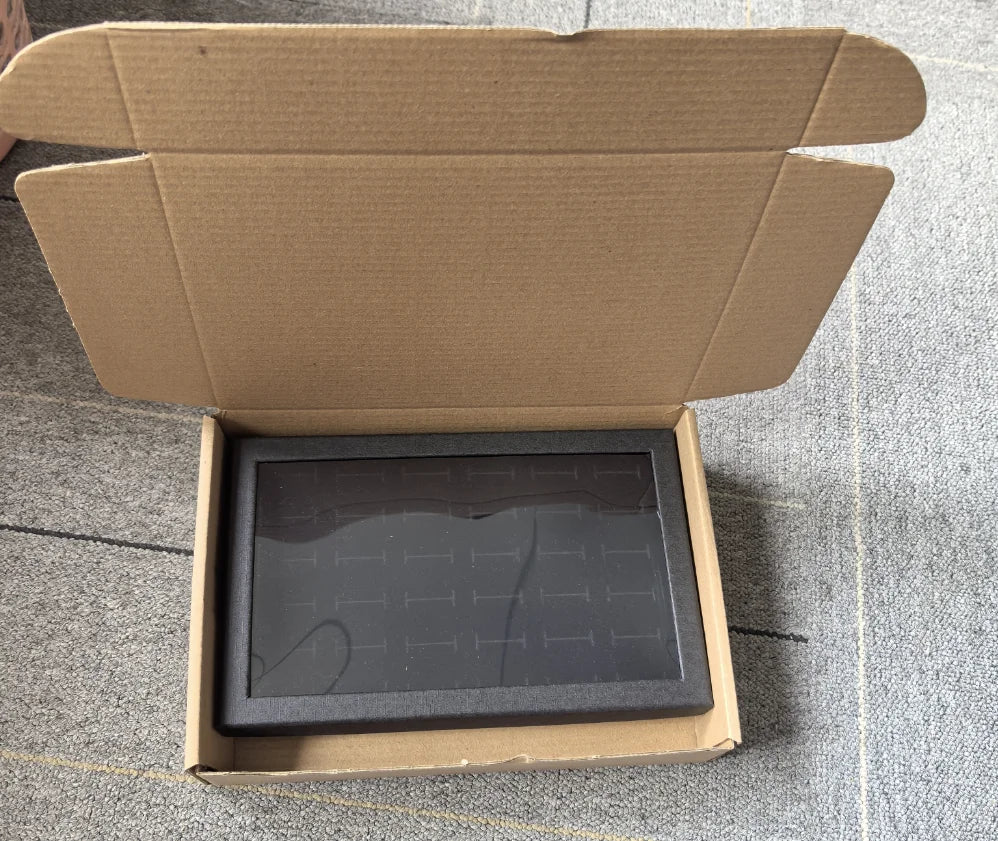 Ring storage box display box can effectively store and showcase ring accessories with 36 slots