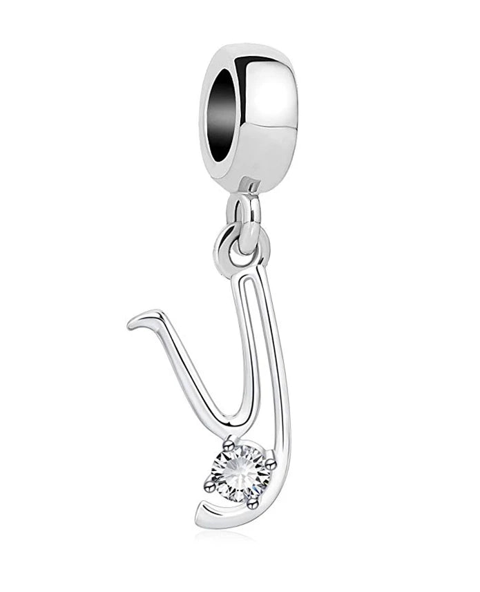 New 925 Fine Sterling Silver Plated Letter A-Z Dangle  Beads Charms Fit Original European Bracelet Making Jewelry For Women