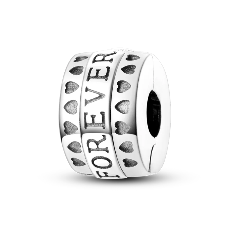 Inlaid Zircon Charm Beads 925 Sterling Silver Color Love Heart Snake Dangle Fit Original Bangle Bracelet Charms Pendant Jewelry