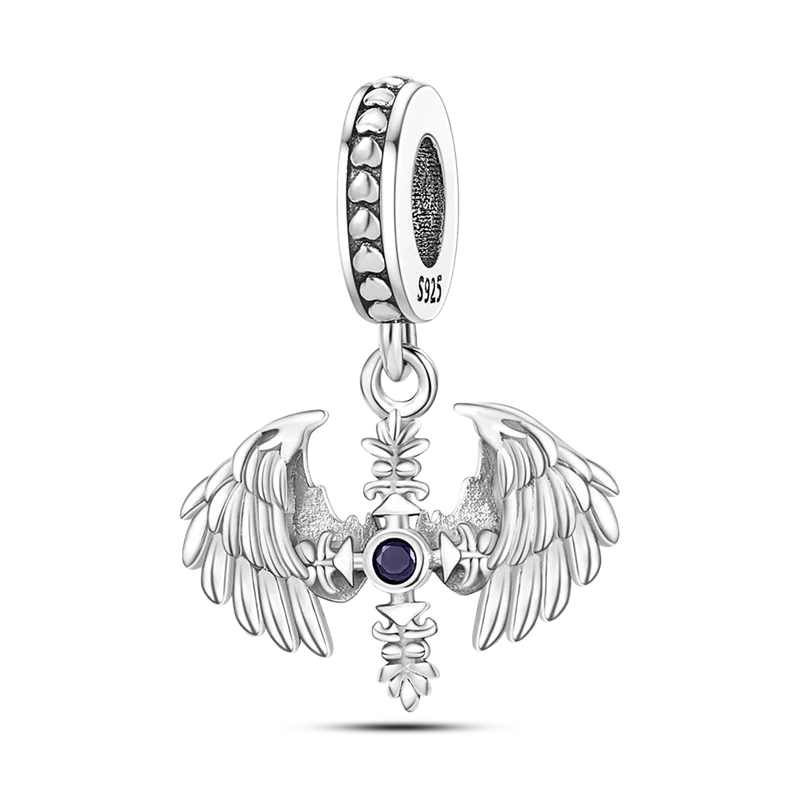 Inlaid Zircon Charm Beads 925 Sterling Silver Color Love Heart Snake Dangle Fit Original Bangle Bracelet Charms Pendant Jewelry