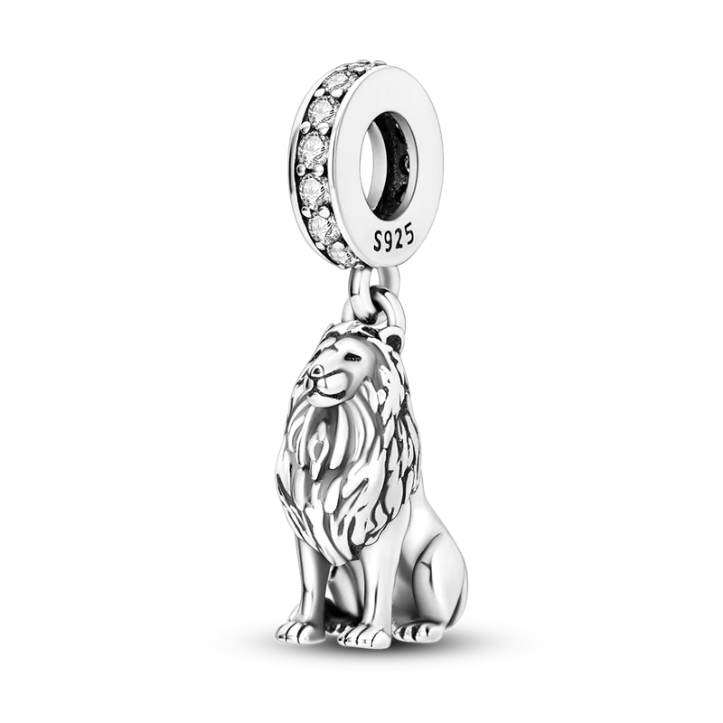 Inlaid Zircon Charm Beads 925 Sterling Silver Color Love Heart Snake Dangle Fit Original Bangle Bracelet Charms Pendant Jewelry