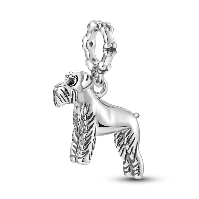 Inlaid Zircon Charm Beads 925 Sterling Silver Color Love Heart Snake Dangle Fit Original Bangle Bracelet Charms Pendant Jewelry